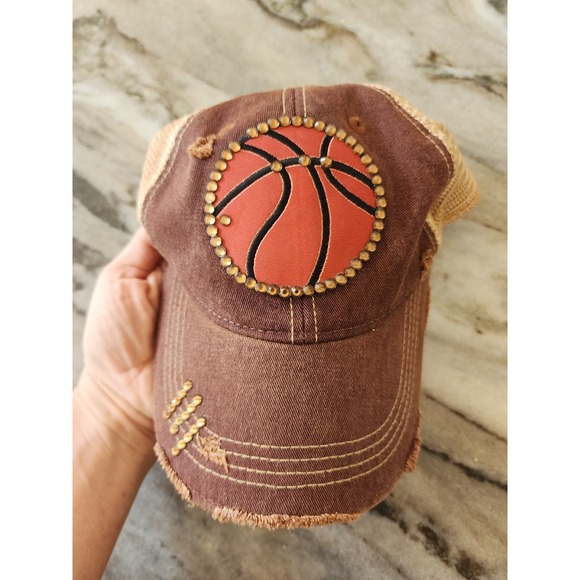 Custom Bling Basketball Snap Back Adjustable‎ Hat - Picture 1 of 5
